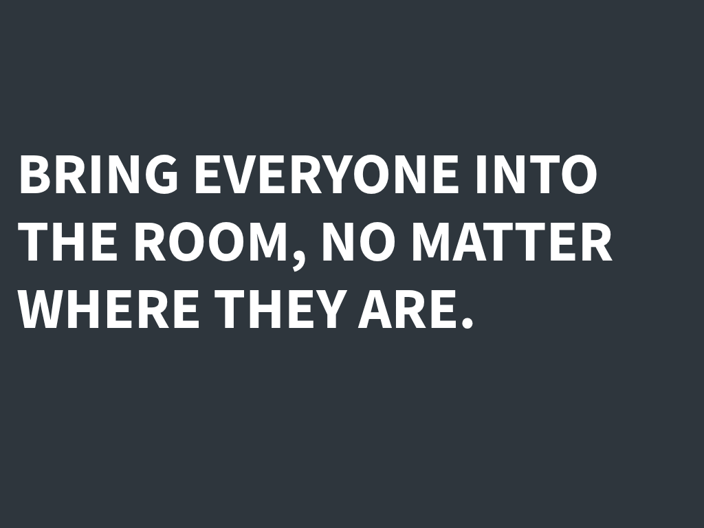 Bring everyone into the room - Thumbnail home page